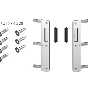 A -Austauschset für Ganzglastüren neusilber