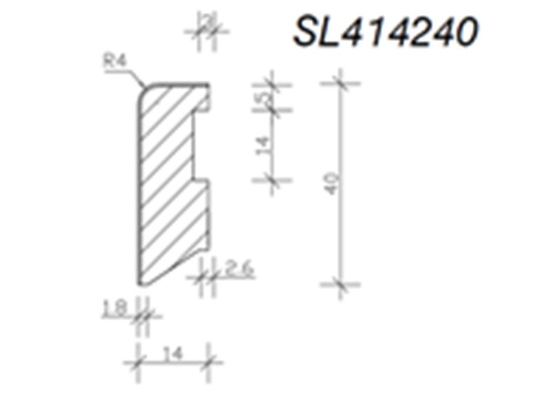 SL300 Leiste Cube Fichte-foliert SL414250/E1481