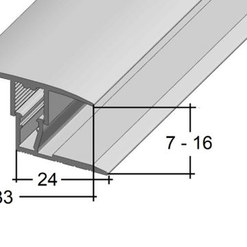 S Übergangsprofil 8271 (7 - 16 mm) Clip