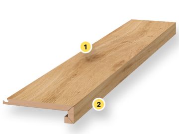 Stufenkantenprofil 2 x eingeschlagen Eigenmarke