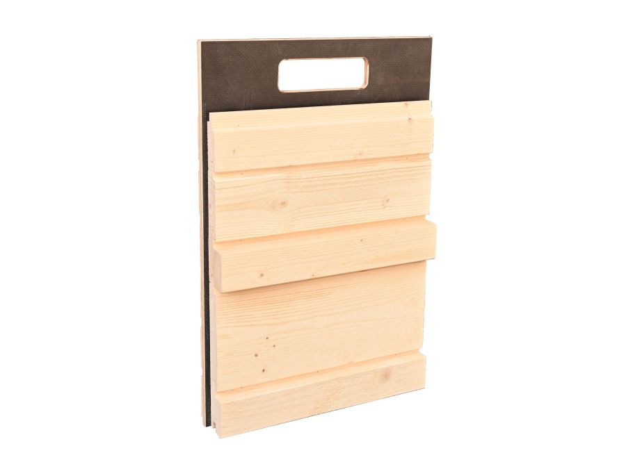 Mustertafel 2 für Fassaden-Musterbox Holzbau 