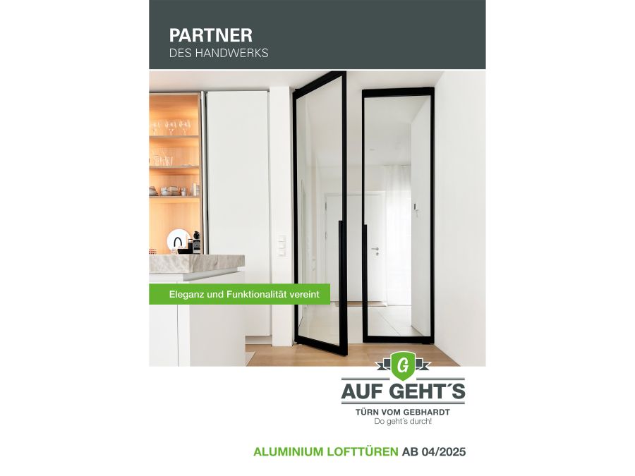 Auf Geht´s Prospekt - Aluminium Lofttüren von AGS