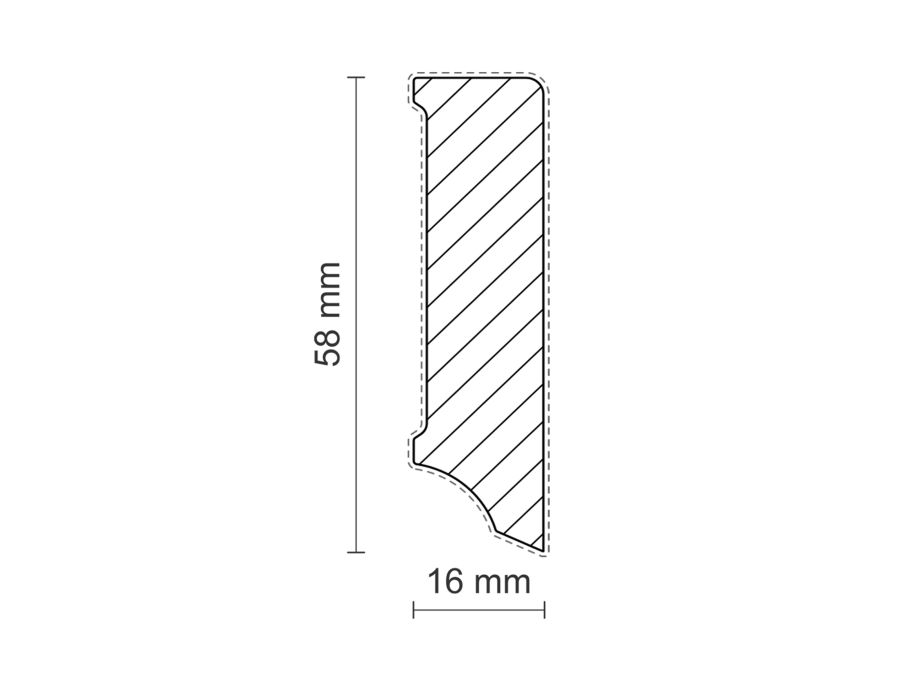 SL809 Leiste Cube Weichholz massiv SB631