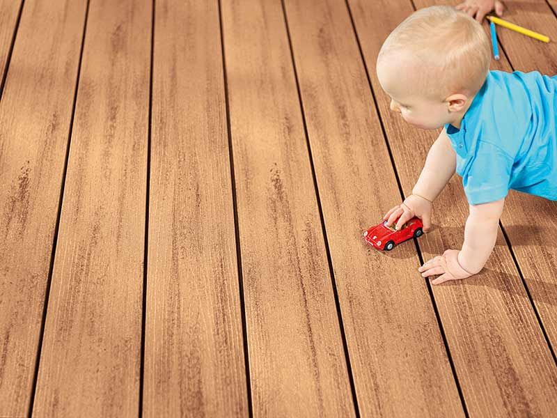 DIE NATURLINIE Massivdiele mehrfarbig eichenbraun