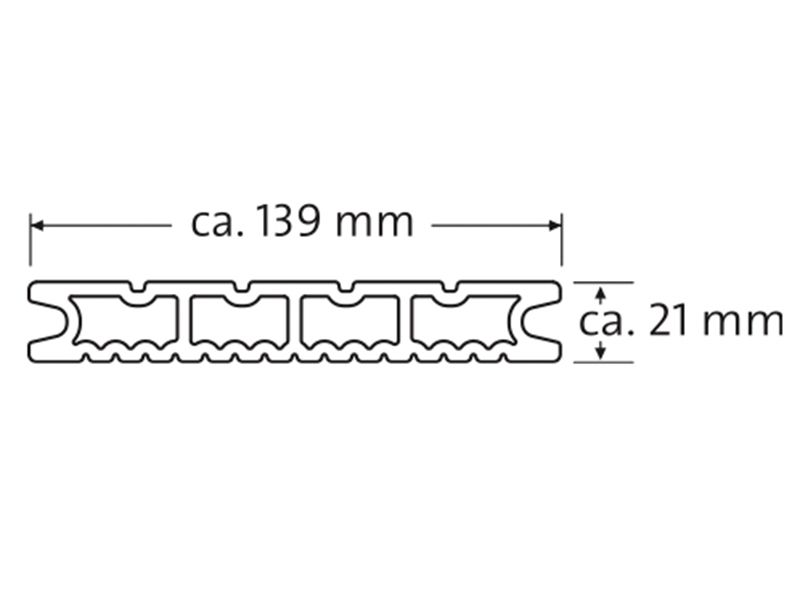 DIE KOMPAKTE plus Wabenprofildiele granitgrau