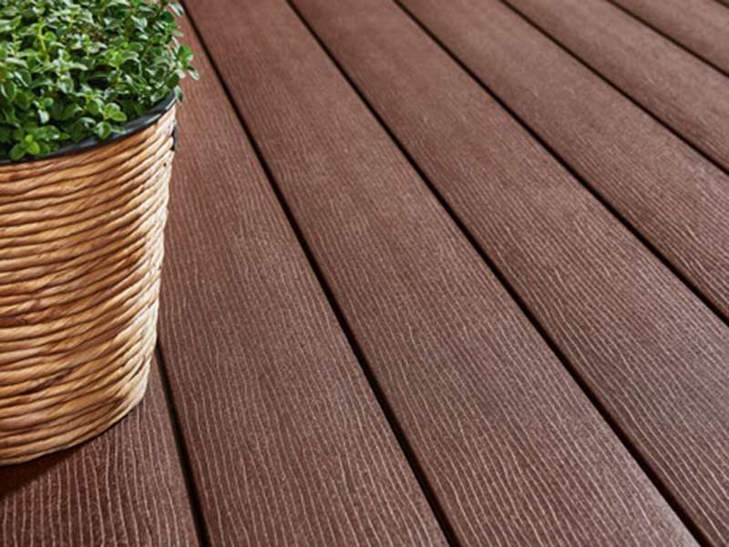 DIE SMARTE Null-Grad-Diele braun einfarbig