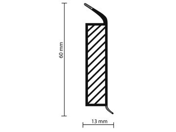 Döllken Leiste EP60 flex life MDF-foliert 13x60 mm