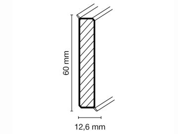 Sockelleiste Cubu 60 flex life MDF-foliert