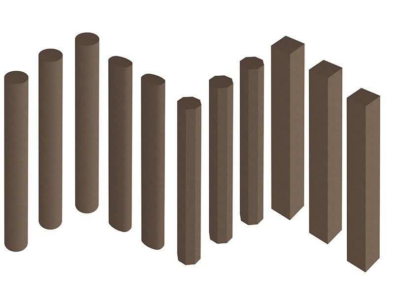 Limes  Pfosten oval massiv 60 x 90 mm