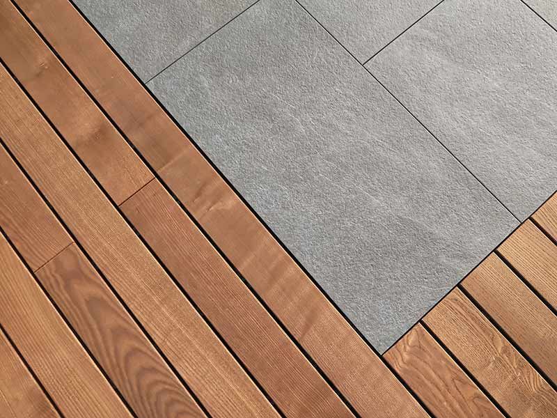 Keramische Terrassenplatte Ardesia grau