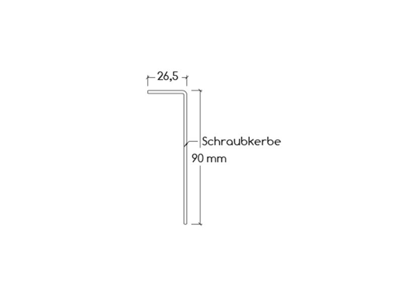 Einfache Seitenverblendung 180 mm 