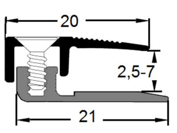 S Abschlussprofil 8233 (2,5 - 7 mm) 