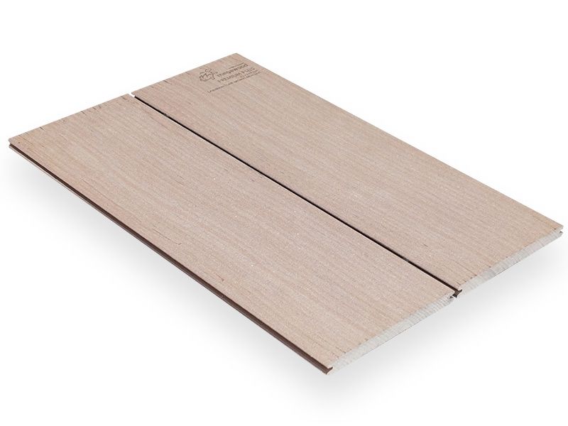 Mustertafel WPC megawood Terrassend. 750 x 492 mm