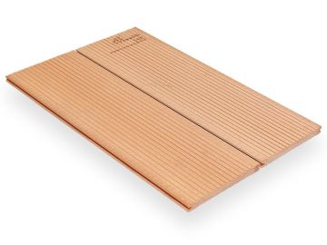 Mustertafel WPC megawood Terrassend. 750 x 492 mm