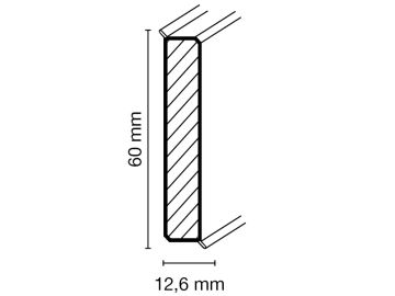 Döllken Sockelleiste Cubu 60 flex life MDF-foliert