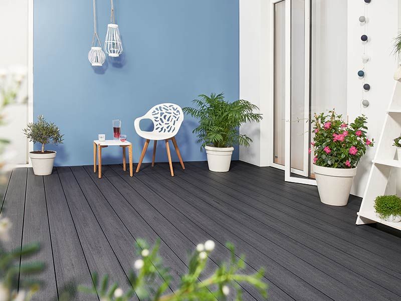 DIE EXKLUSIVE 245 Massivdiele mfb. basaltgrau