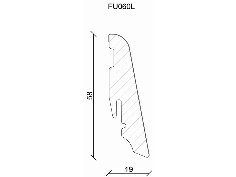 SL002-B Leiste Soft MDF-foliert 553191