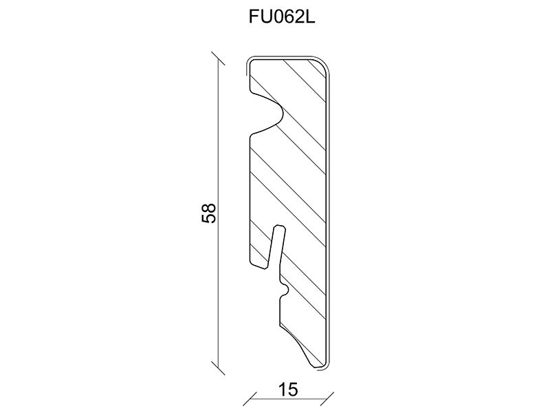 SL025 Leiste Cube MDF-foliert 553620
