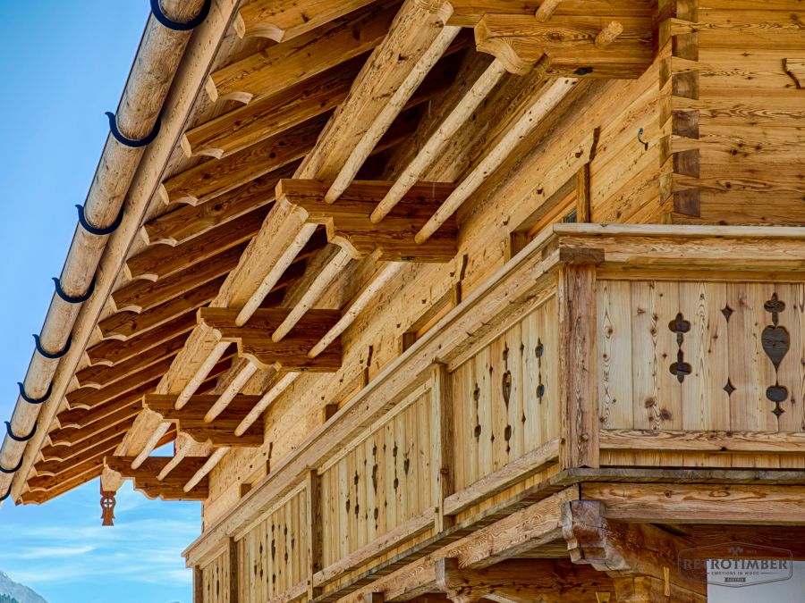 Fichte RETRO Kantholz 120 x 120 mm