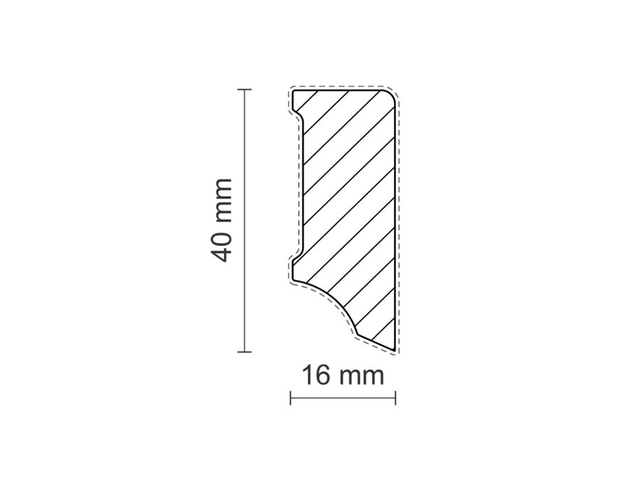 SL808 Leiste Cube Weichholz massiv L0152OC
