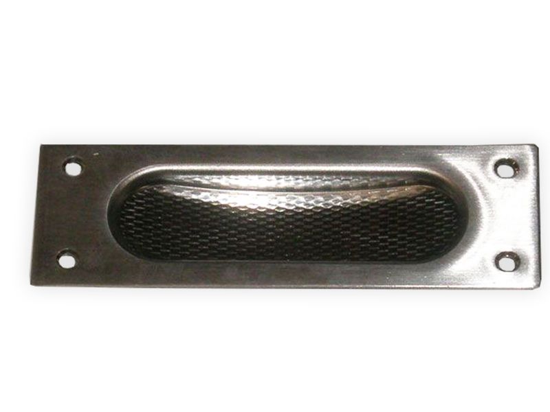 Griffmuschel Edelstahl matt 120x40 eckig -Stück