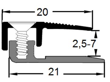 S Abschlussprofil 8233 (2,5 - 7 mm) 